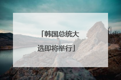 韩国总统大选即将举行